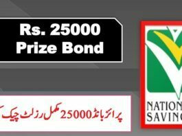 Premium Rs. 25000 Prize Bond Karachi List 11 March 2024