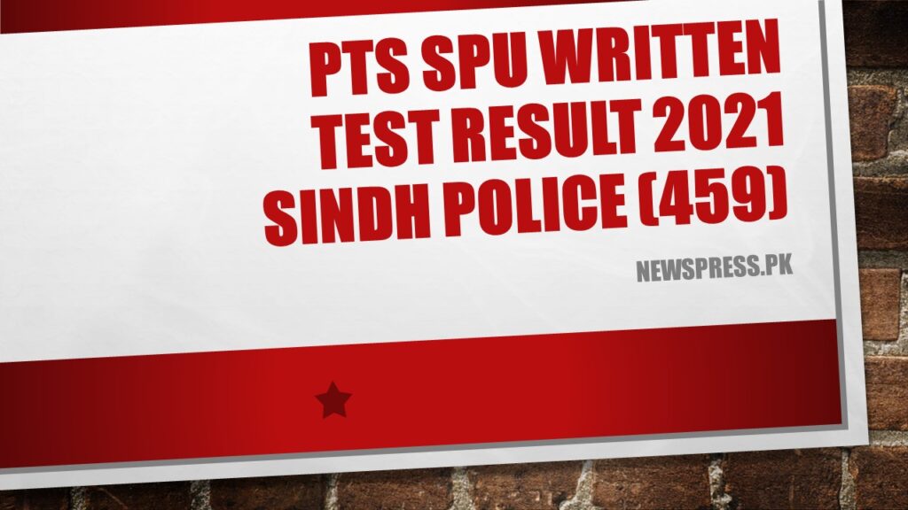 PTS SPU Written Test Result 2021 Sindh Police (459)