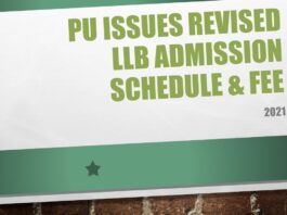 PU Issues Revised LLB Admission Schedule & Fee