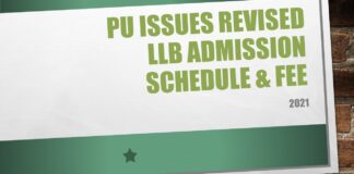 PU Issues Revised LLB Admission Schedule & Fee