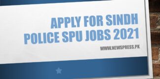 Apply for Sindh Police SPU Jobs 2021