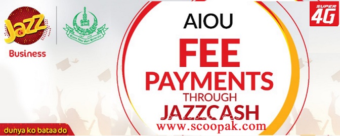 AIOU Fee Pay via Jazz Cash Online Application