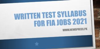 Written Test Syllabus for FIA Jobs 2021