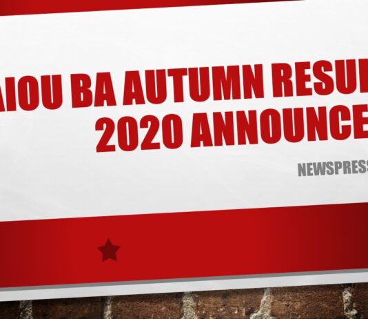 AIOU BA Autumn Result 2020 Announced