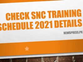 Check SNC Training Schedule 2021 Details