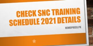 Check SNC Training Schedule 2021 Details