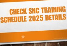 Check SNC Training Schedule 2025 Details