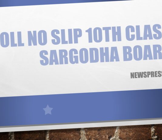 Roll No Slip 10th Class 2023 Sargodha Board