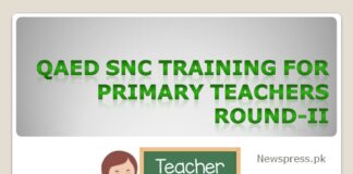 QAED SNC Training for Primary Teachers Round-II