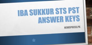 IBA Sukkur STS PST Answer Keys 2023