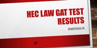 HEC Law GAT Test Results