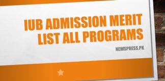 IUB Admission Merit List All Programs