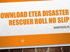 Download ETEA Disaster Rescuer Roll No Slip