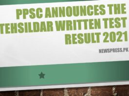 PPSC announces the Tehsildar Written Test Result