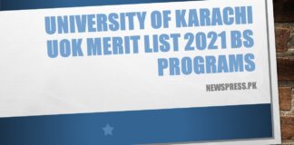 University of Karachi UOK Merit List 2021 BS Programs