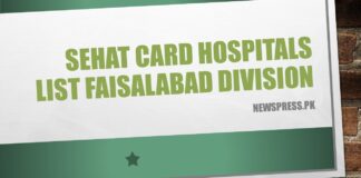 Sehat Card Hospitals List Faisalabad Division