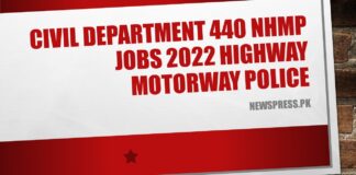 Civil Department 440 NHMP Jobs 2022 Highway Motorway Police