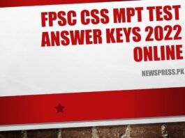 FPSC CSS MPT Test Answer Keys 2022 Online