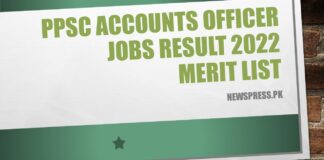 PPSC Accounts Officer Jobs Result 2022 Merit List