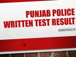 Punjab Police Written Test Result