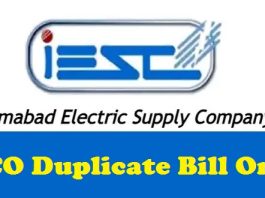 IESCO Bill Check Online 2024 Duplicate Electricity Bill PDF