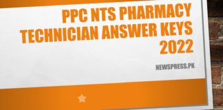 PPC NTS Pharmacy Technician Answer Keys 2022