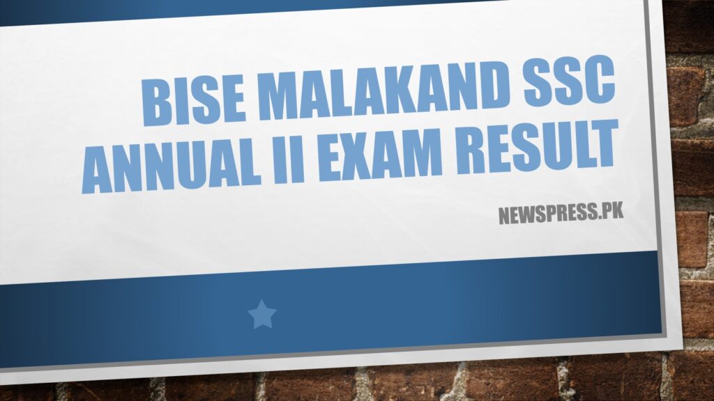 BISE Malakand SSC Annual II Exam Result