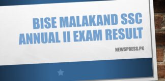 BISE Malakand SSC Annual II Exam Result