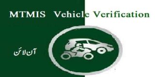 MTMIS Lahore Vehicle Verification Online Calculator