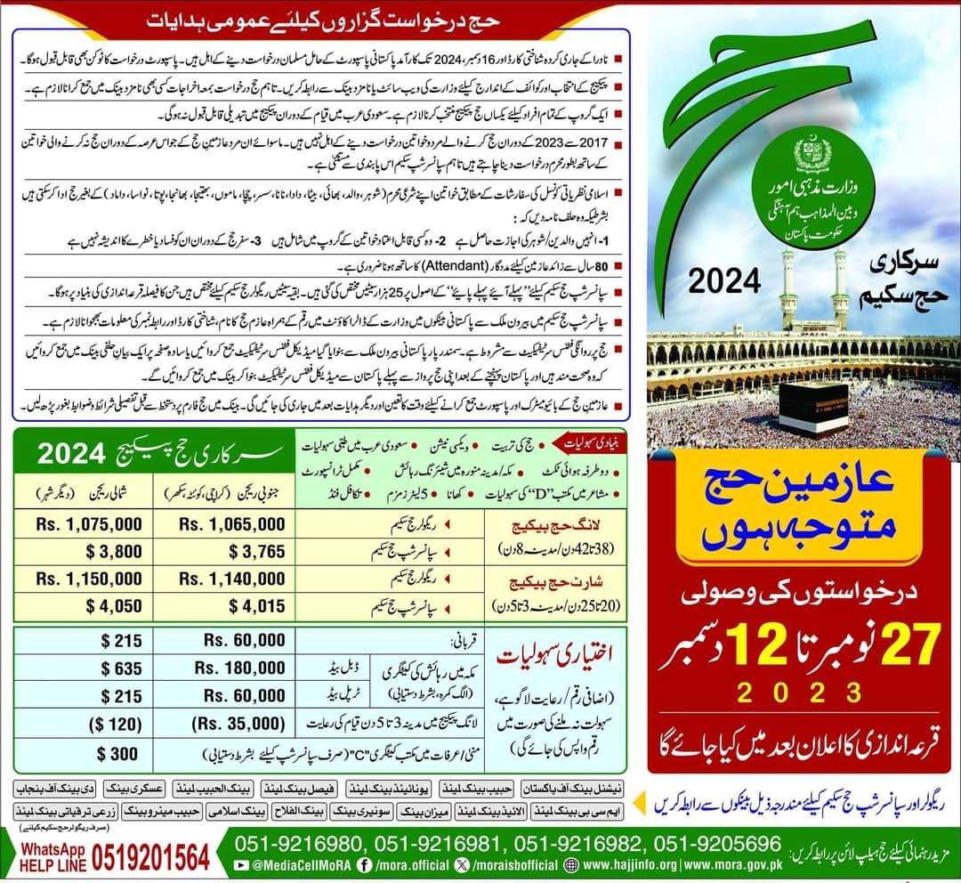 Hajj Application 2024 Pakistan Last Date Apply Online » Dailyilm