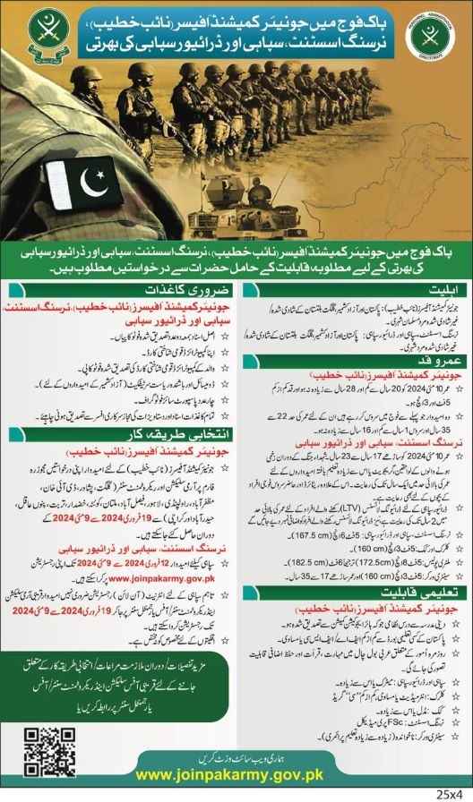 Join Pak Army Jobs Registration 2024 Apply Online