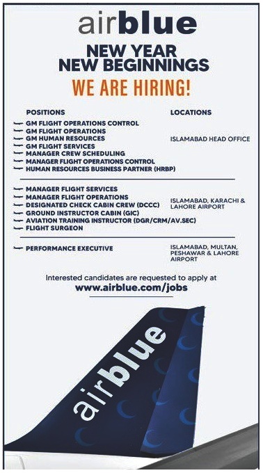 Airblue Jobs Online Apply 2024 Lahore Karachi Islamabad