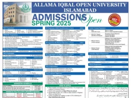 AIOU Matric Admission 2025 Last Date