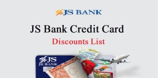 JS Bank Credit Card Discounts List 2024 Requirements, Features