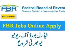 FBR Jobs 2024 Online Apply Federal Board of Revenue