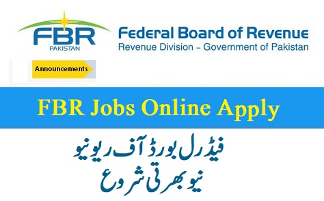 FBR Jobs 2024 Online Apply Federal Board of Revenue