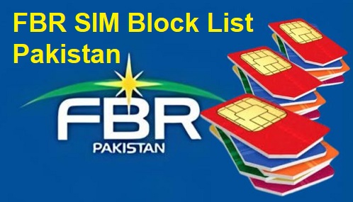 FBR SIM Block list Pakistan Check Online by CNIC Number