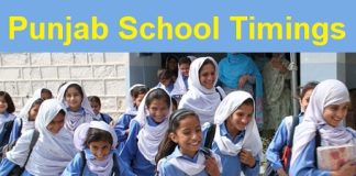 Punjab School Timing Notification 2024