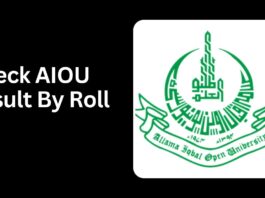 AIOU Result 2024 By Roll No