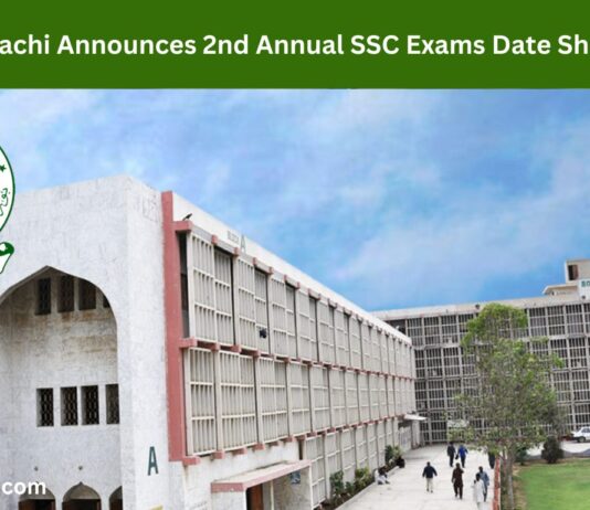 BISE Karachi Announces 2nd Annual SSC Exams Date Sheet 2025