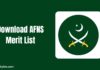 Download AFNS Merit List 2024