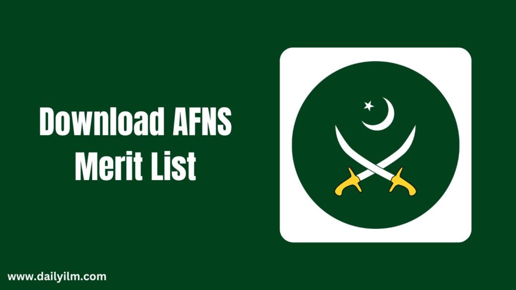 Download AFNS Merit List 2024