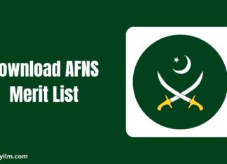 Download AFNS Merit List 2024