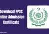 Download FPSC Online Admission Certificate