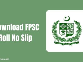 Download FPSC Roll No Slip 2024