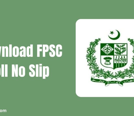 Download FPSC Roll No Slip 2024