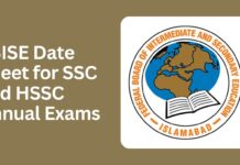 FBISE Date Sheet 2025 for SSC and HSSC Annual Exams