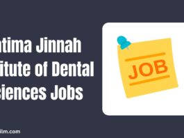 Fatima Jinnah Institute of Dental Sciences Jobs 2025