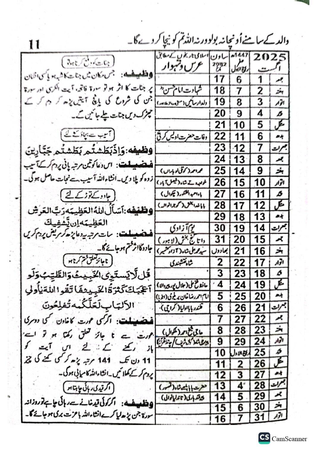 Jantri 2025 In Urdu And Punjabi PDF Free Download » Daily ILM