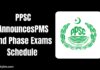 PPSC AnnouncesPMS 2nd Phase Exams Schedule